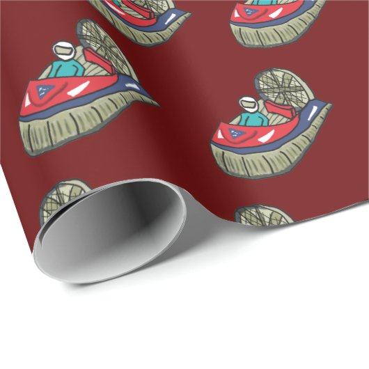 Hovercraft Geschenkpapier (Rolleneckpunkt)