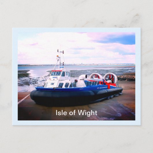 Hovercraft "Isle of Wight" Postkarte (Vorderseite)