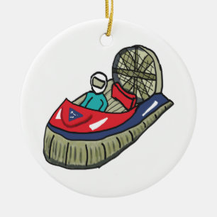 Hovercraft Keramik Ornament