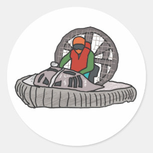 Hovercraft Runder Aufkleber