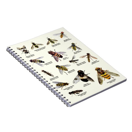 Hoverflies Großbritanniens - Notizbuch Notizblock (Rechte Seite)