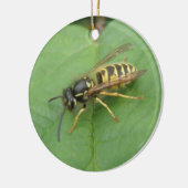 Hoverfly auf dem Leaf Custom Geburtstag Keramikornament (Links)