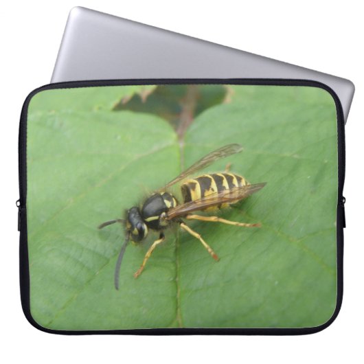 Hoverfly auf der leaf-Laptop-Tasche Laptopschutzhülle (Vorderseite)