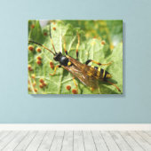 Hoverfly Canvas Print Leinwanddruck (Insitu (Holzboden))