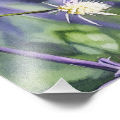 Hoverfly on Purple Eryngium Thistle Flower Fotodruck (Ecke)