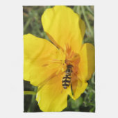 Hoverfly und Blume Küchentücher (Vertikal)