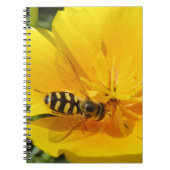 Hoverfly und Blume-Notebook Notizblock (Vorderseite)