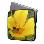Hoverfly und Blume Notebook-Tasche Laptopschutzhülle (Vorderseite Links)