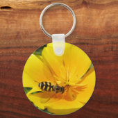 Hoverfly und Blume Schlüsselanhänger (Vorderseite)