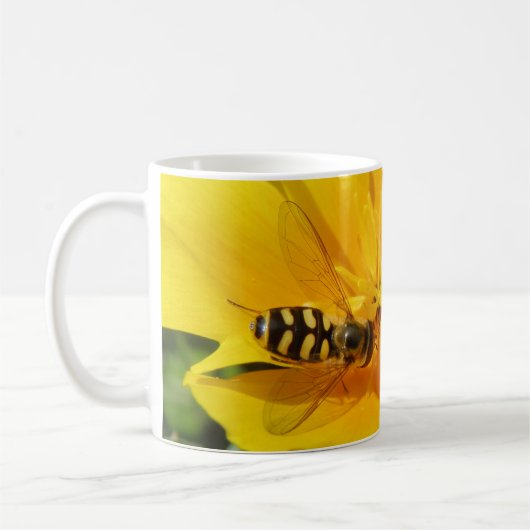 Hoverfly und Blume Tasse (Links)