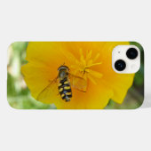 Hoverfly und kalifornischer Mohn Case-Mate iPhone Hülle (Rückseite (Horizontal))