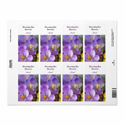 Hovering Bee ~ Mead Wine Label (Vorne)