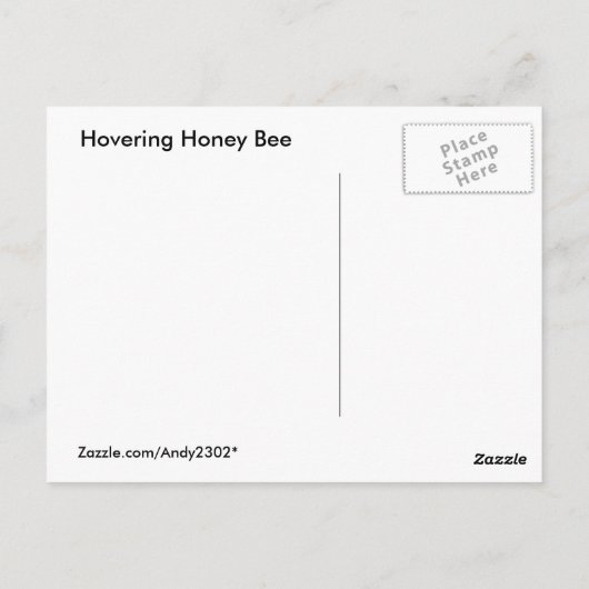 Hovering Bee ~ Postkarte (Rückseite)