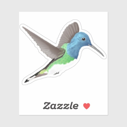 Hovering Jacobin Hummingbird - 1x maßgeschneiderte Aufkleber (Blatt)