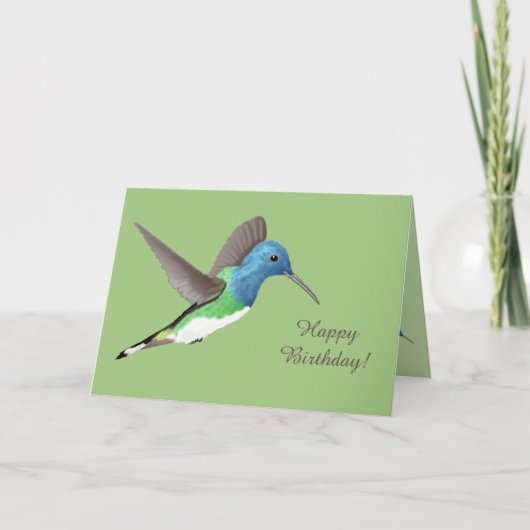 Hovering Jacobin Hummingbird - Geburtstag. Karte (Vorderseite)