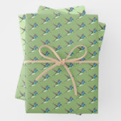 Hovering Jacobin Hummingbird - transp. 3 Farben. Geschenkpapier Set (Beispiel)