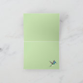 Hovering Jacobin Hummingbird - transparent. Dankeskarte (Innenseite)