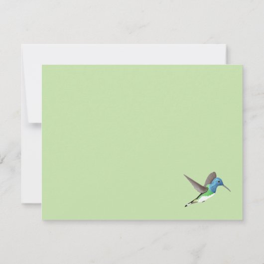 Hovering Jacobin Hummingbird - transparent. Dankeskarte (Rückseite)