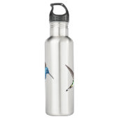 Hovering Jacobin Hummingbird - transparent. Edelstahlflasche (Rückseite)
