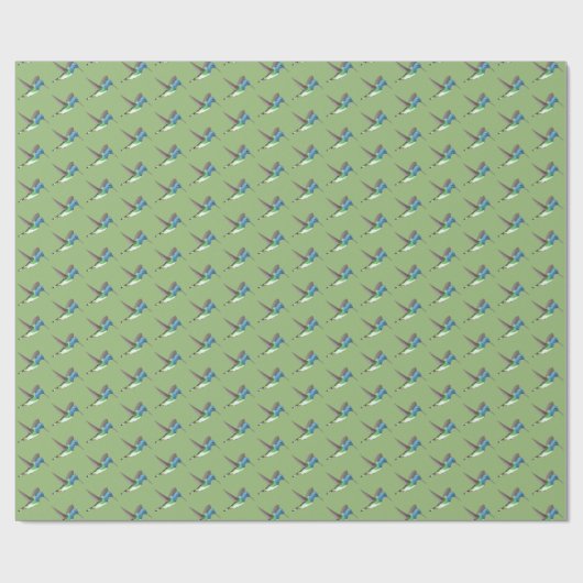 Hovering Jacobin Hummingbird - transparent. Geschenkpapier (Flach)