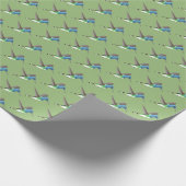 Hovering Jacobin Hummingbird - transparent. Geschenkpapier (Ecke)