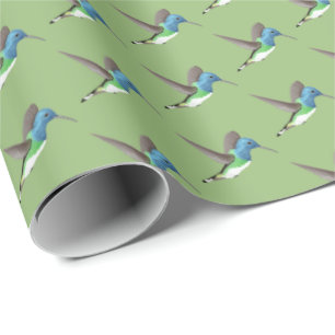 Hovering Jacobin Hummingbird - transparent. Geschenkpapier