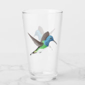 Hovering Jacobin Hummingbird - transparent. Glas (Rückseite)