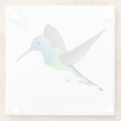 Hovering Jacobin Hummingbird - transparent. Glasuntersetzer (Rückseite)