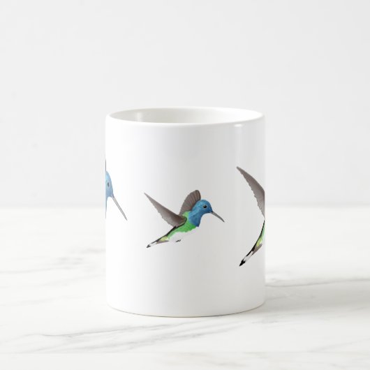 Hovering Jacobin Hummingbird - transparent. Kaffeetasse (Mittel)