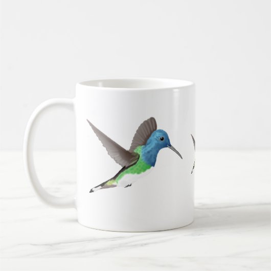 Hovering Jacobin Hummingbird - transparent. Kaffeetasse (Links)