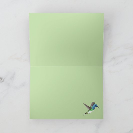 Hovering Jacobin Hummingbird - transparent. Karte (Innenseite)