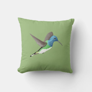 Hovering Jacobin Hummingbird - transparent. Kissen