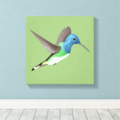 Hovering Jacobin Hummingbird - transparent. Leinwanddruck (Insitu (Holzboden))