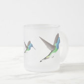 Hovering Jacobin Hummingbird - transparent. Mattglastasse (VorderseiteRechts)