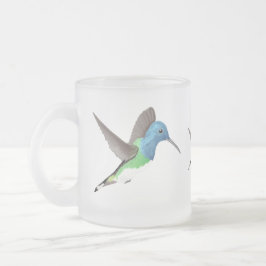 Hovering Jacobin Hummingbird - transparent. Mattglastasse