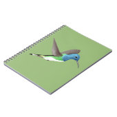 Hovering Jacobin Hummingbird - transparent. Notizblock (Linke Seite)