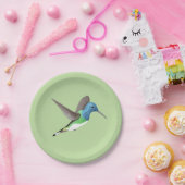 Hovering Jacobin Hummingbird - transparent. Pappteller (Party)