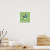 Hovering Jacobin Hummingbird - transparent. Poster (Küche)