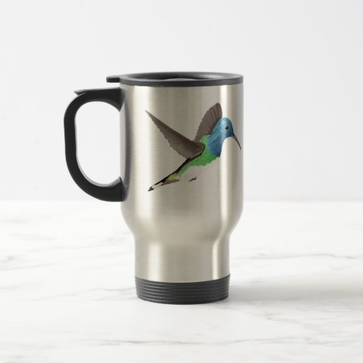 Hovering Jacobin Hummingbird - transparent. Reisebecher (Links)