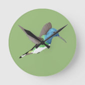 Hovering Jacobin Hummingbird - transparent. Runde Wanduhr (Vorderseite)
