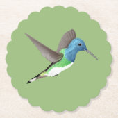 Hovering Jacobin Hummingbird - transparent. Untersetzer (Vorderseite)