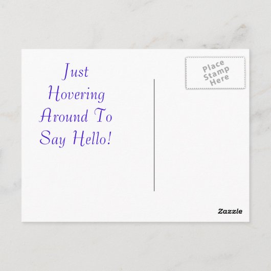 Hovering Postkarte (Rückseite)