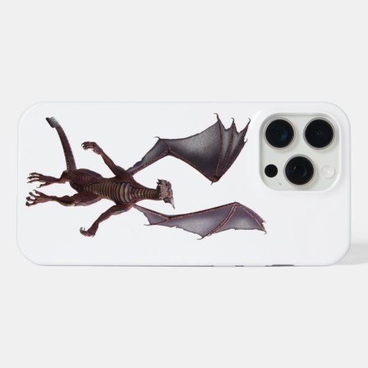 Hovering Red Dragon iPhone Hülle (Rückseite (Horizontal))