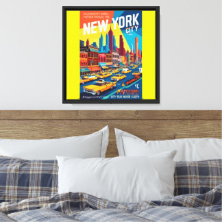 Hoverlay AR Poster | NYC Vibes der 60er Jahre Leinwanddruck