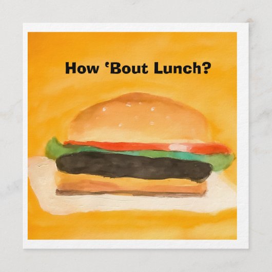How about Lunch? Einladung (Vorderseite)