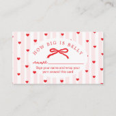 How big is belly Valentines Baby Shower Begleitkarte (Vorderseite)