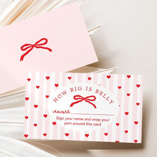 How big is belly Valentines Baby Shower Begleitkarte