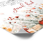 How big is her belly Merry Baby Shower Game sign Poster (Ecke)