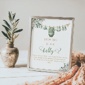 How Big is Her Belly Sage Green Butterfly Game Poster