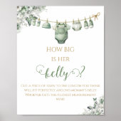 How Big is Her Belly Sage Green Butterfly Game Poster (Vorne)